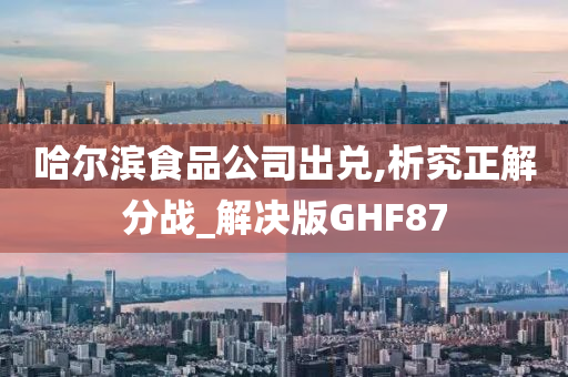 哈尔滨食品公司出兑,析究正解分战_解决版GHF87