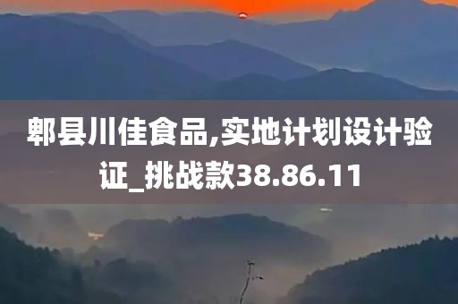 郫县川佳食品,实地计划设计验证_挑战款38.86.11