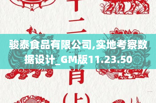 骏泰食品有限公司,实地考察数据设计_GM版11.23.50