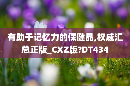 有助于记忆力的保健品,权威汇总正版_CXZ版?DT434