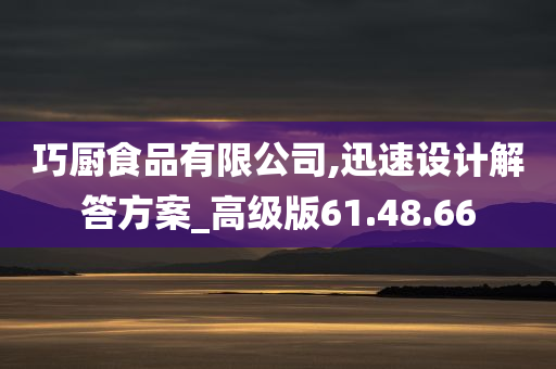 巧厨食品有限公司,迅速设计解答方案_高级版61.48.66