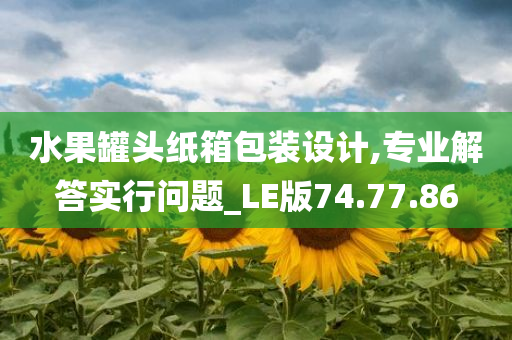 水果罐头纸箱包装设计,专业解答实行问题_LE版74.77.86