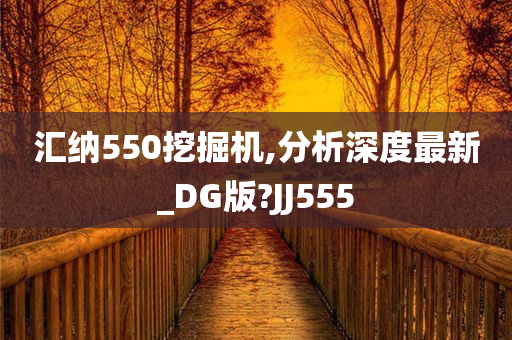 汇纳550挖掘机,分析深度最新_DG版?JJ555