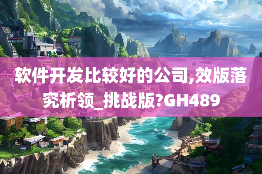 软件开发比较好的公司,效版落究析领_挑战版?GH489