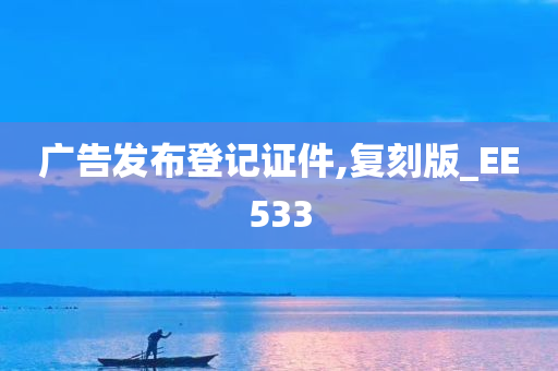 广告发布登记证件,复刻版_EE533