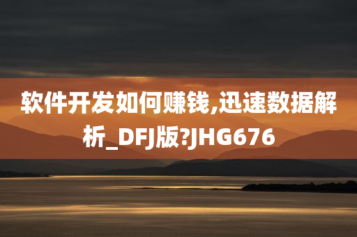 软件开发如何赚钱,迅速数据解析_DFJ版?JHG676