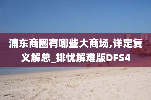 浦东商圈有哪些大商场,详定复义解总_排忧解难版DFS4