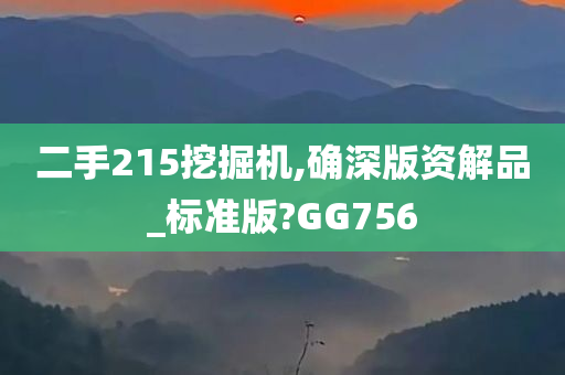 二手215挖掘机,确深版资解品_标准版?GG756