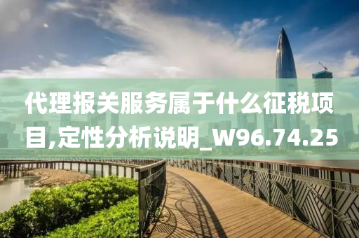 代理报关服务属于什么征税项目,定性分析说明_W96.74.25