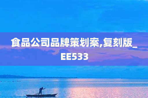 食品公司品牌策划案,复刻版_EE533