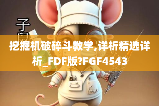 挖掘机破碎斗教学,详析精选详析_FDF版?FGF4543