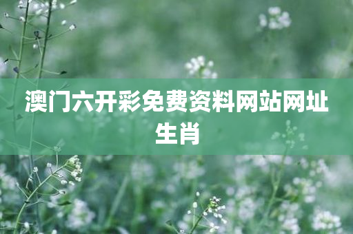 澳门六开彩免费资料网站网址生肖