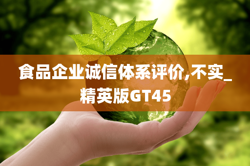 食品企业诚信体系评价,不实_精英版GT45