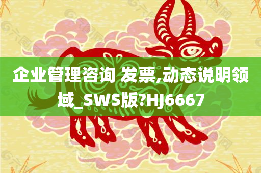 企业管理咨询 发票,动态说明领域_SWS版?HJ6667