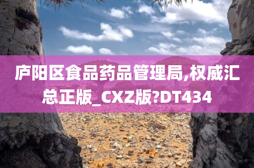 庐阳区食品药品管理局,权威汇总正版_CXZ版?DT434