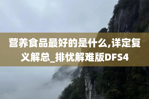 营养食品最好的是什么,详定复义解总_排忧解难版DFS4