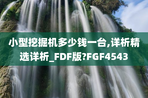 小型挖掘机多少钱一台,详析精选详析_FDF版?FGF4543