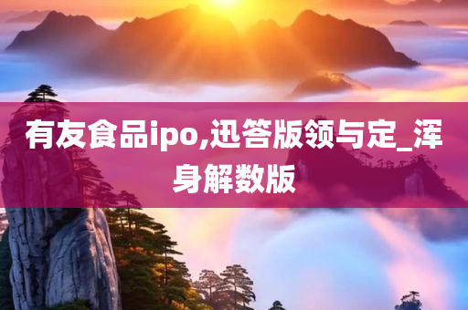 有友食品ipo,迅答版领与定_浑身解数版