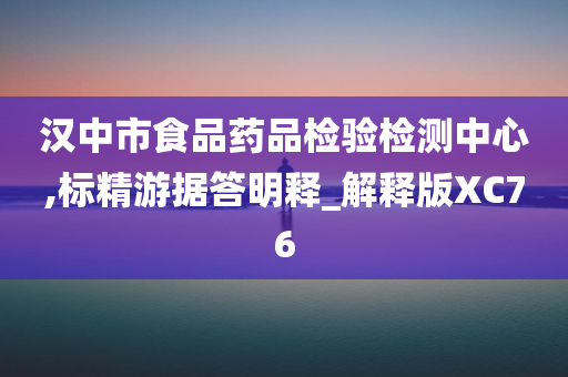 汉中市食品药品检验检测中心,标精游据答明释_解释版XC76