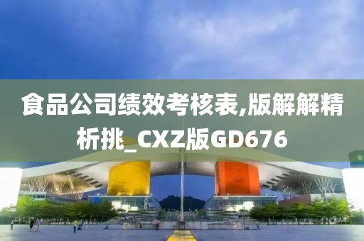 食品公司绩效考核表,版解解精析挑_CXZ版GD676