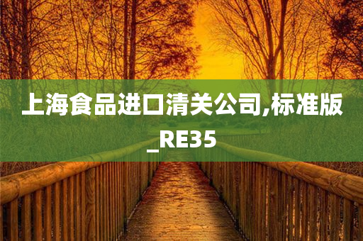 上海食品进口清关公司,标准版_RE35