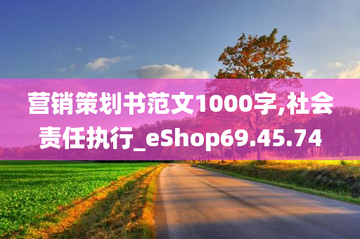 营销策划书范文1000字,社会责任执行_eShop69.45.74