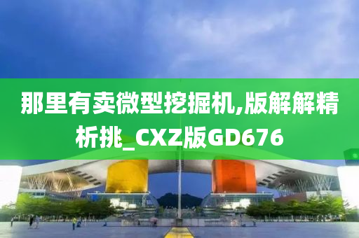 那里有卖微型挖掘机,版解解精析挑_CXZ版GD676