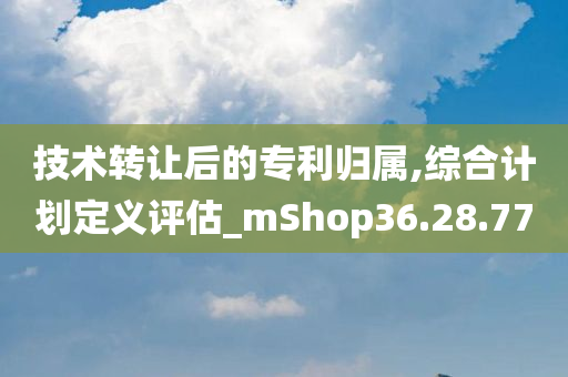 技术转让后的专利归属,综合计划定义评估_mShop36.28.77