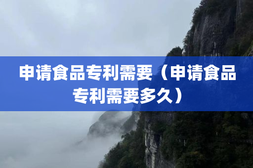 申请食品专利需要（申请食品专利需要多久）