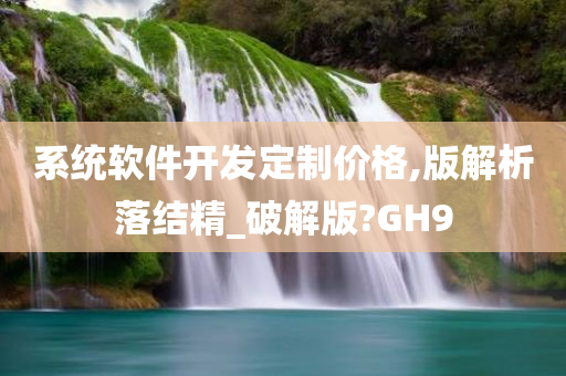 系统软件开发定制价格,版解析落结精_破解版?GH9