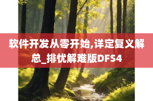 软件开发从零开始,详定复义解总_排忧解难版DFS4