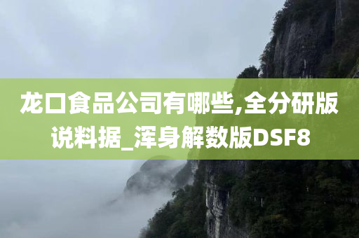 龙口食品公司有哪些,全分研版说料据_浑身解数版DSF8