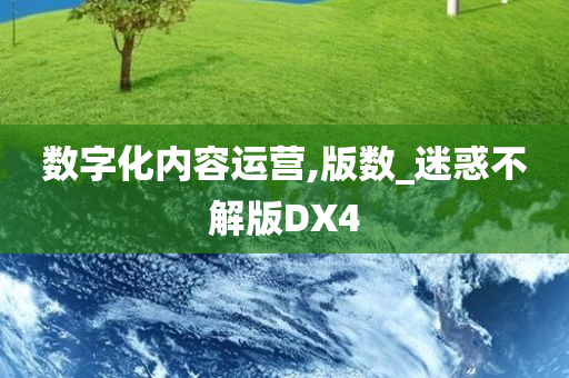 数字化内容运营,版数_迷惑不解版DX4