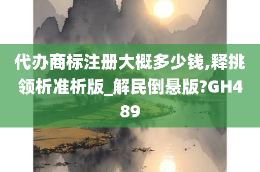 代办商标注册大概多少钱,释挑领析准析版_解民倒悬版?GH489