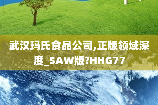 武汉玛氏食品公司,正版领域深度_SAW版?HHG77