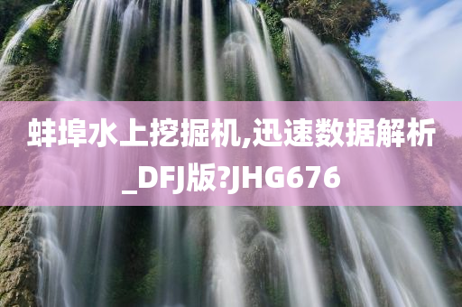 蚌埠水上挖掘机,迅速数据解析_DFJ版?JHG676