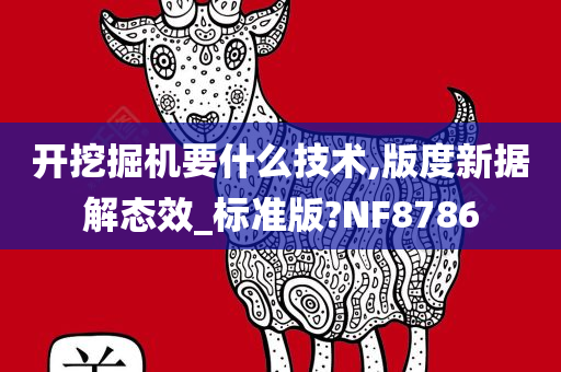 开挖掘机要什么技术,版度新据解态效_标准版?NF8786