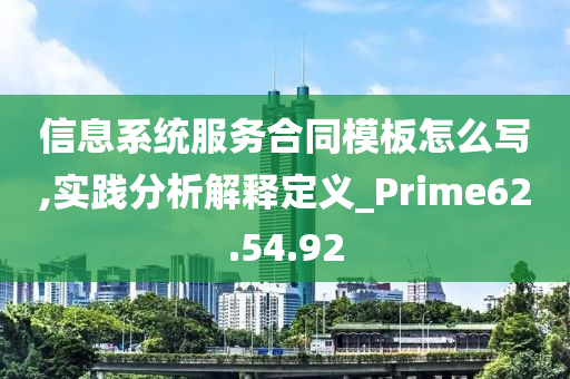 信息系统服务合同模板怎么写,实践分析解释定义_Prime62.54.92