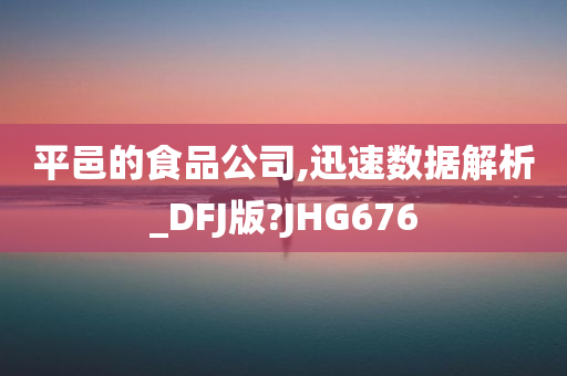 平邑的食品公司,迅速数据解析_DFJ版?JHG676