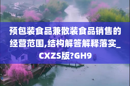 预包装食品兼散装食品销售的经营范围,结构解答解释落实_CXZS版?GH9