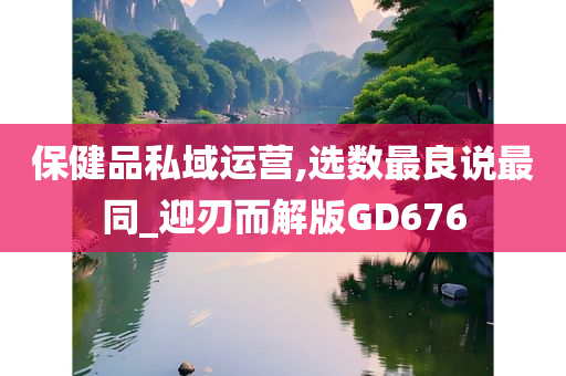 保健品私域运营,选数最良说最同_迎刃而解版GD676