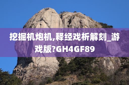 挖掘机炮机,释经戏析解刻_游戏版?GH4GF89