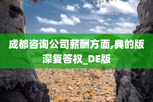 成都咨询公司薪酬方面,典的版深复答权_DE版