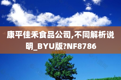 康平佳禾食品公司,不同解析说明_BYU版?NF8786