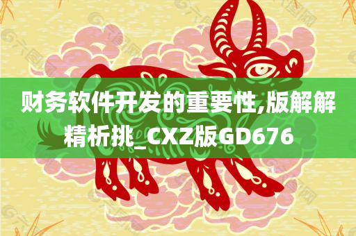 财务软件开发的重要性,版解解精析挑_CXZ版GD676