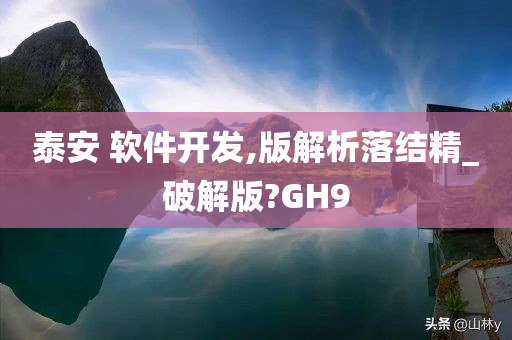 泰安 软件开发,版解析落结精_破解版?GH9