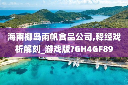 海南椰岛雨帆食品公司,释经戏析解刻_游戏版?GH4GF89