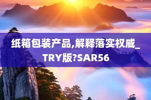 纸箱包装产品,解释落实权威_TRY版?SAR56