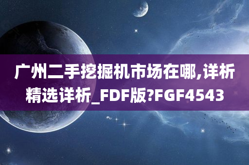 广州二手挖掘机市场在哪,详析精选详析_FDF版?FGF4543