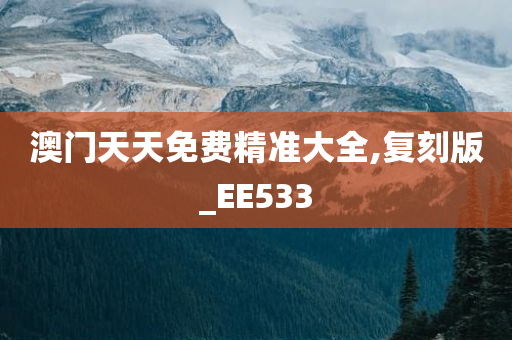 澳门天天免费精准大全,复刻版_EE533